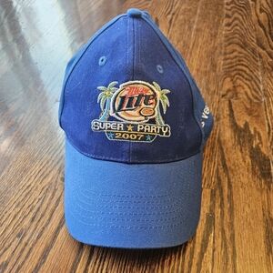 Miller Lite Super Party 2007 Hat produced to celebrate Super Bowl XLI